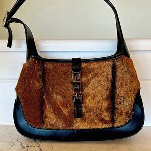 Vintage Gucci Jackie pony hair hobo bag